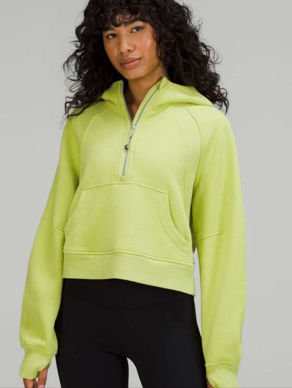 lululemon athletica Scuba Half-Zip Hooded Sweatshirt in Wasabi Green Sz xL/ Xxl